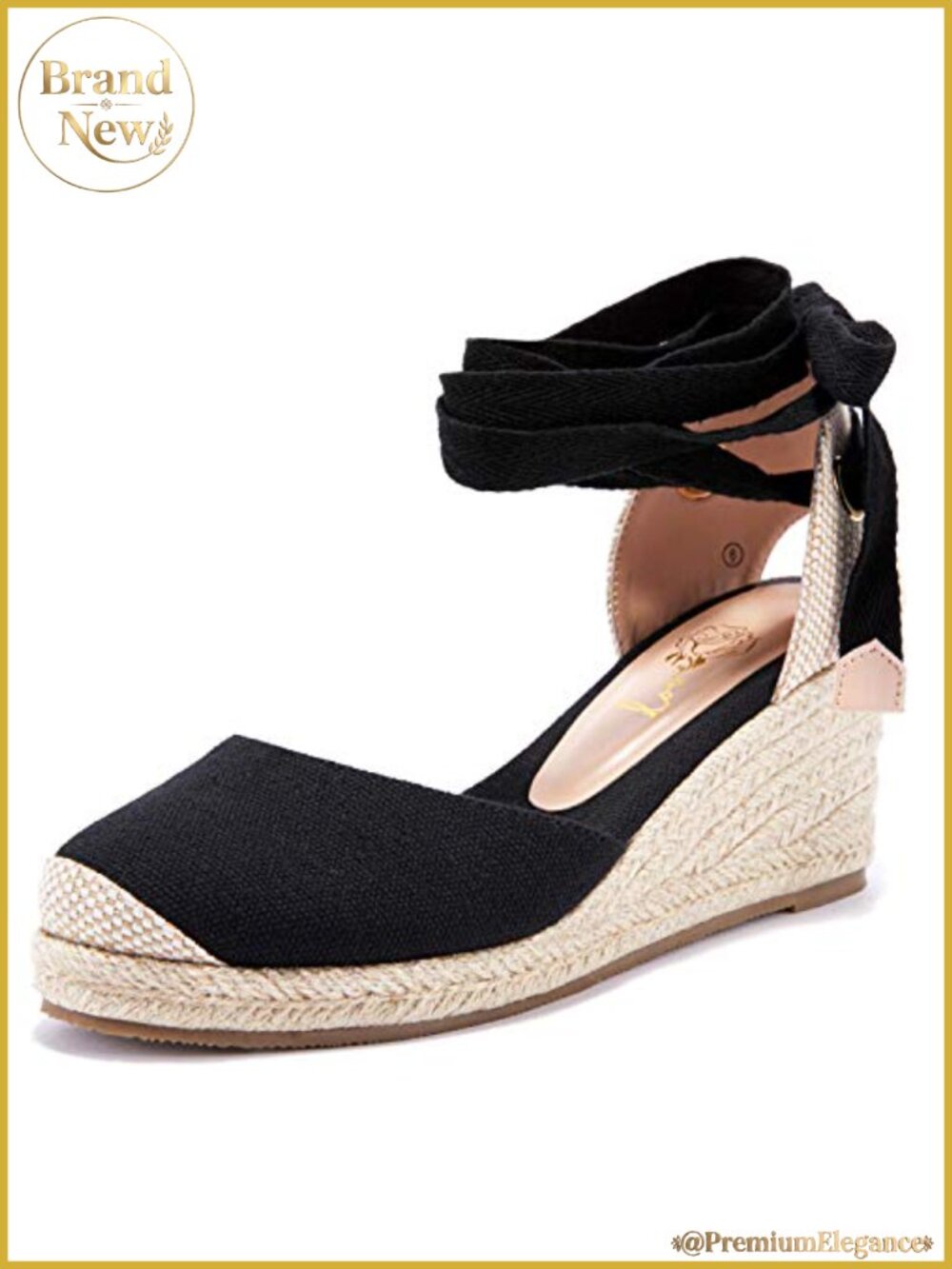 Womens Espadrille Wedge Sandals Lace Up Closed Toe Platform